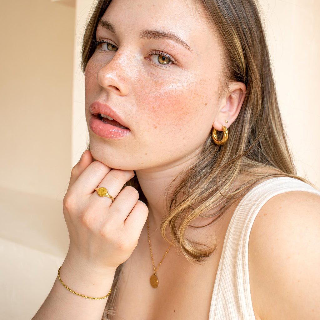 Bague soleil pour femme en acier inoxydable