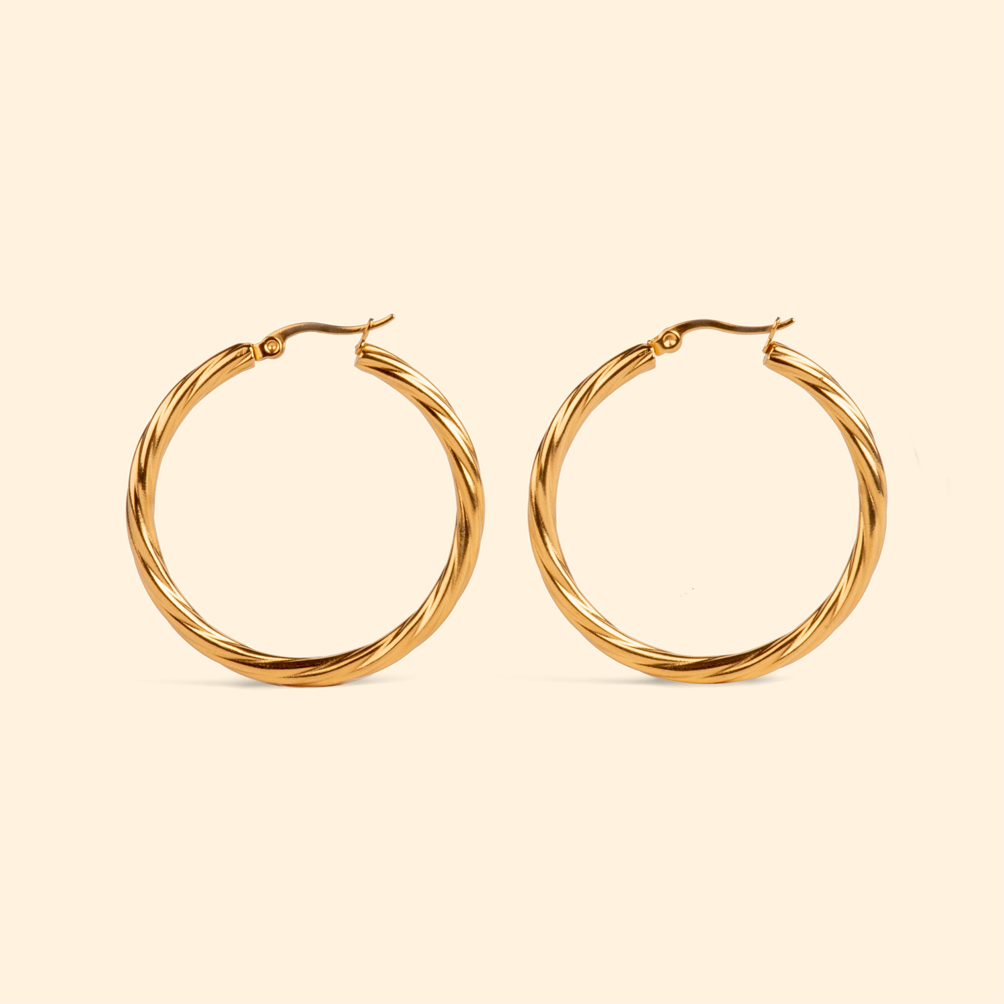 Selena Bold Gold Stainless Steel Earrings Aurea Boutique