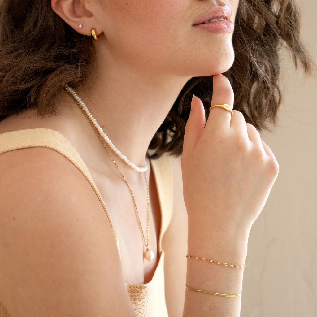 Collier de perles avec bracelet