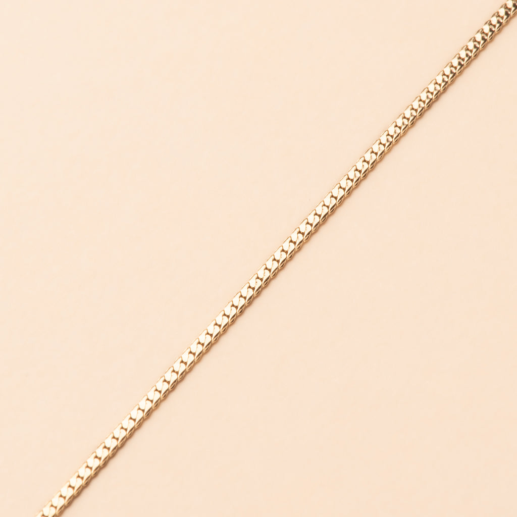 Collier Emma or mini serpent en acier inoxidable