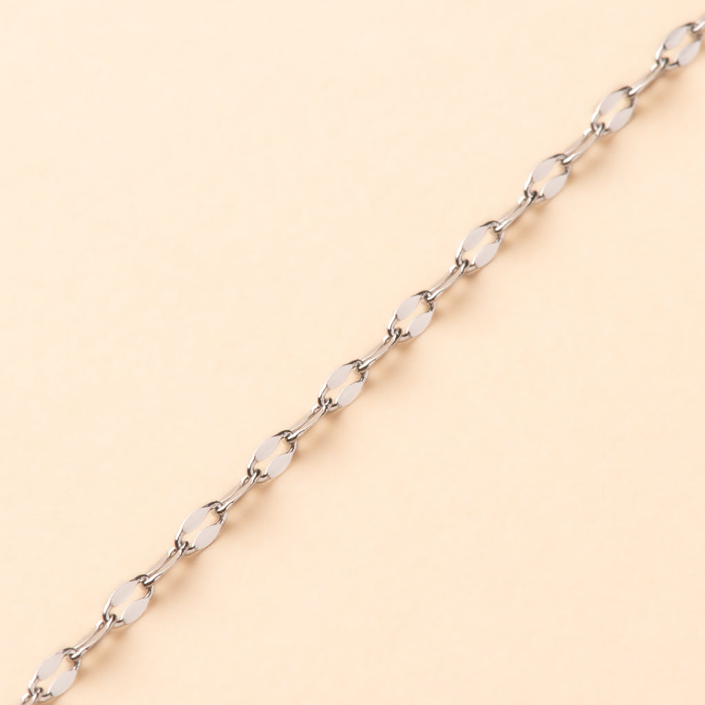 Chaine Diamond Cut argent en acier inoxydable