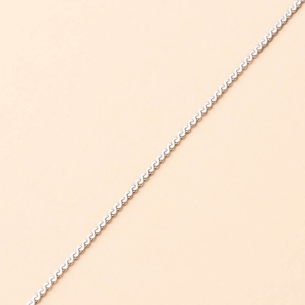 Chaine mini serpent argent en acier inoxydable