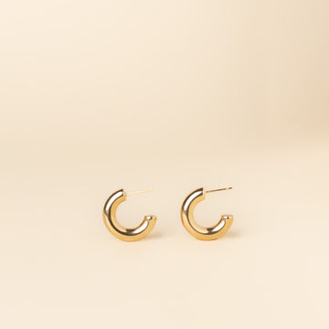 Boucles d'oreilles Lena en acier inoxydable couleur or