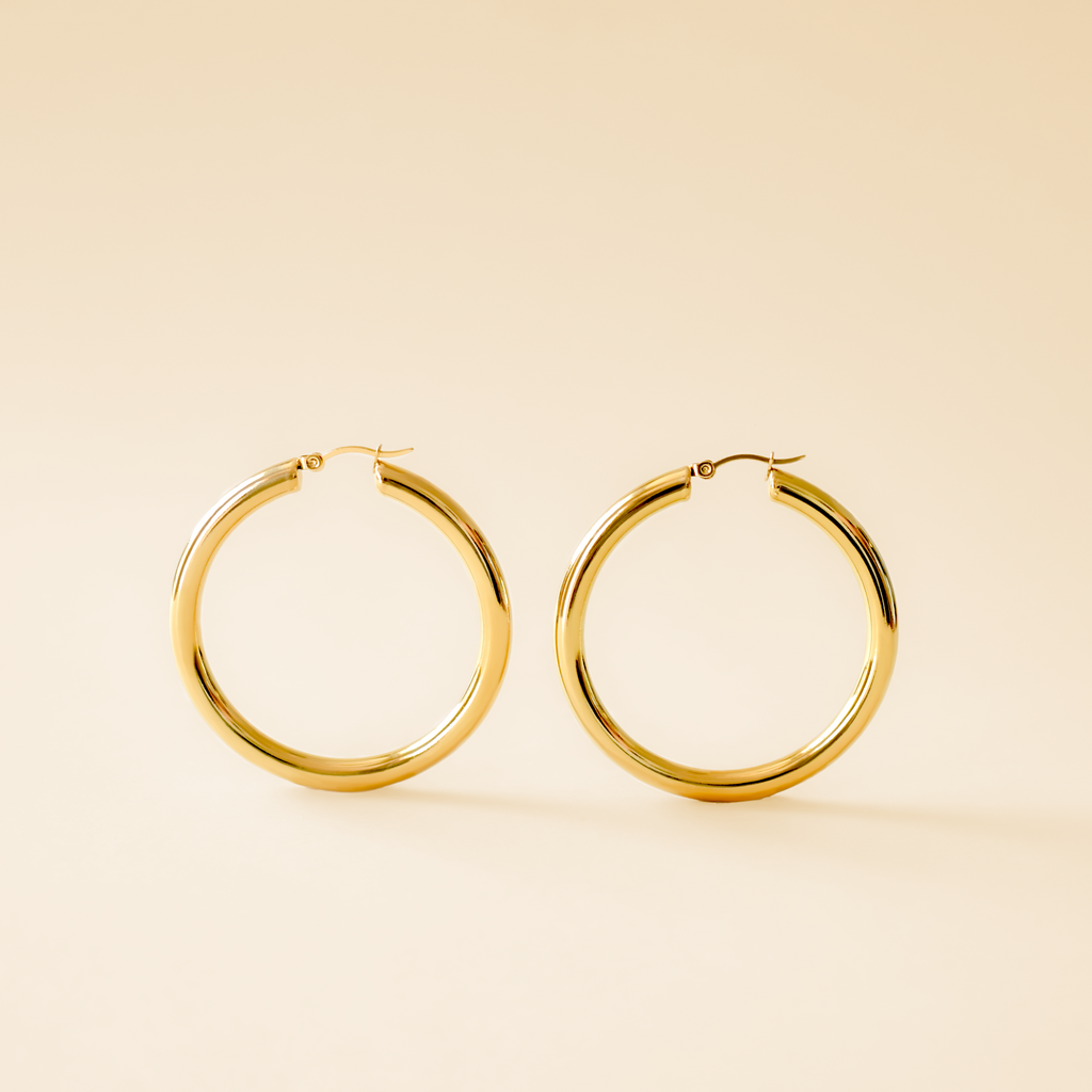 Boucles oreilles tania bold big hoops Gold